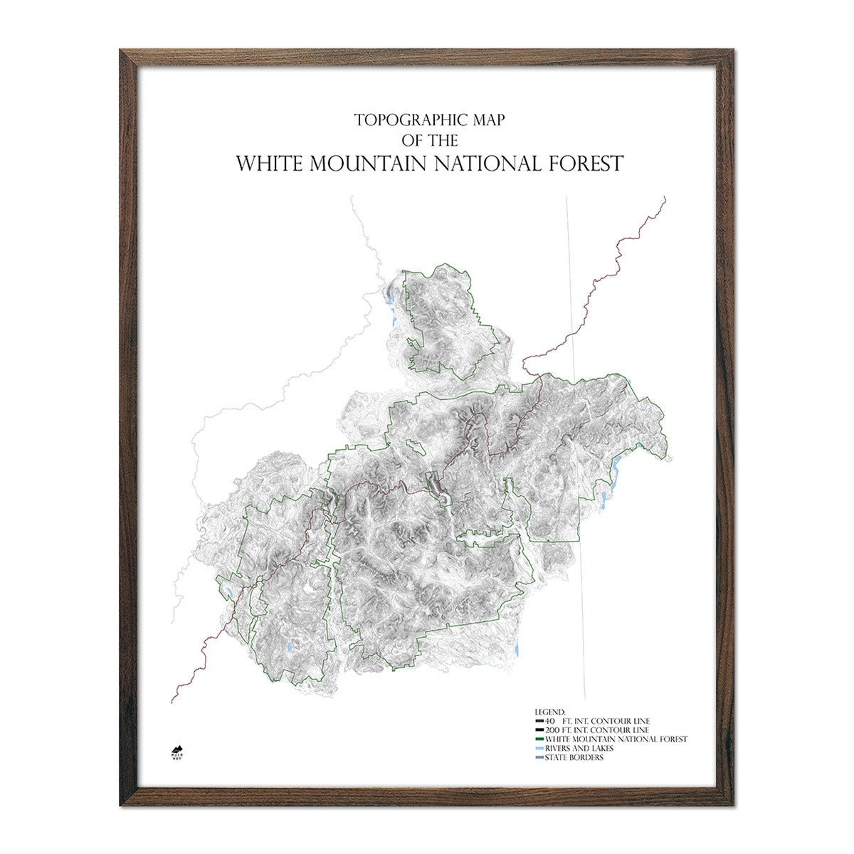 White Mountain National Forest, NH Map