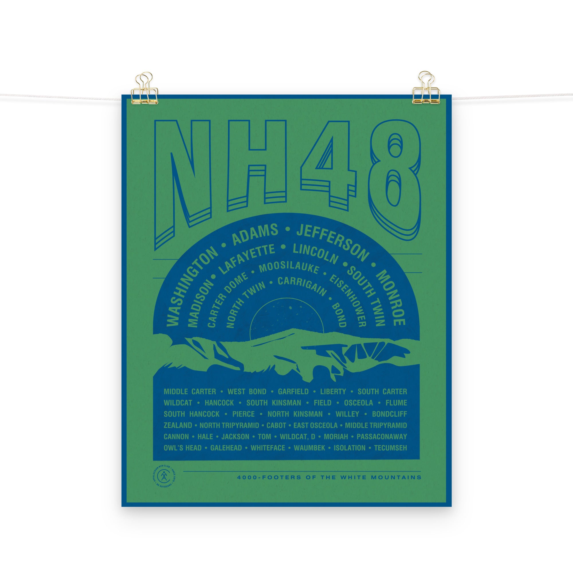 New Hampshire 4000-Footers Poster | 16 x 20