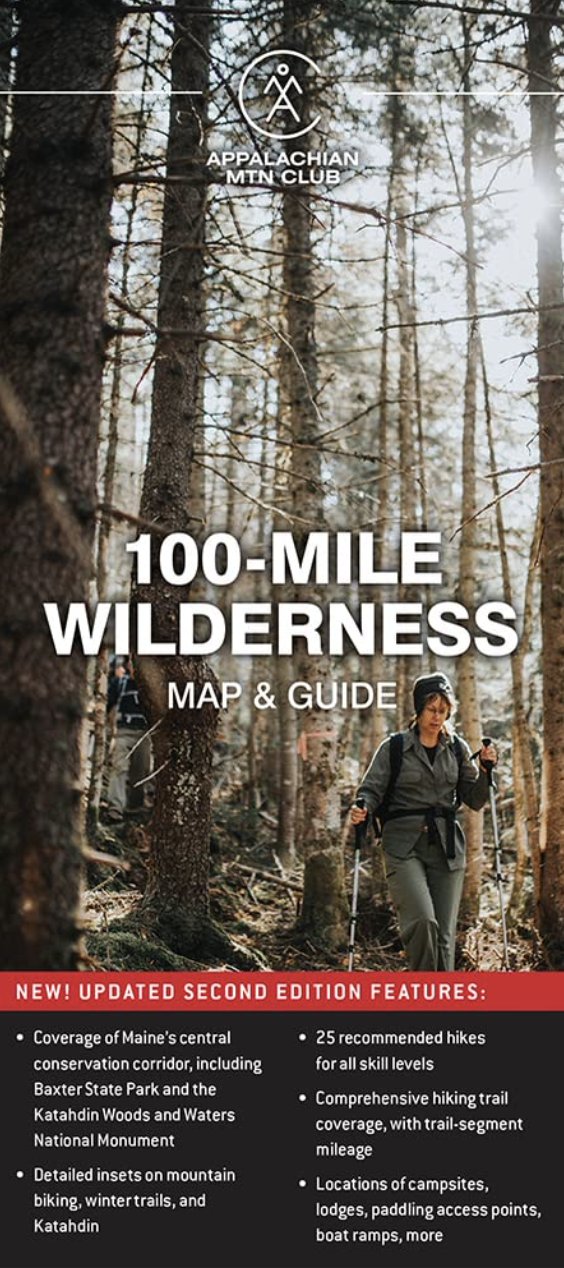 100-Mile Wilderness Map &amp; Guide, 2nd edition