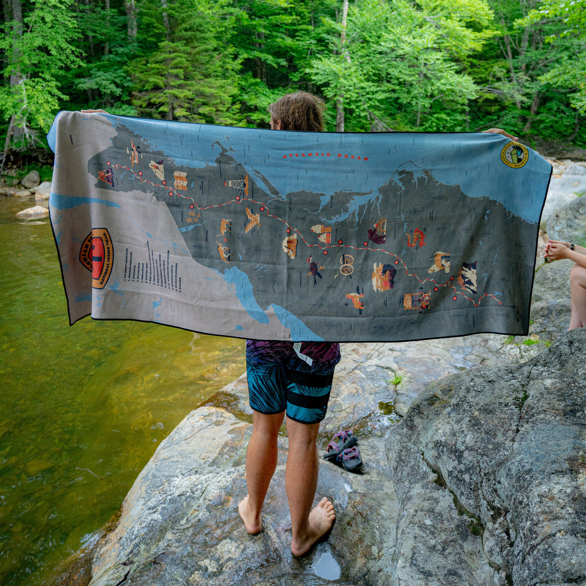 AMC x Nomadix Appalachian Trail Map Towel