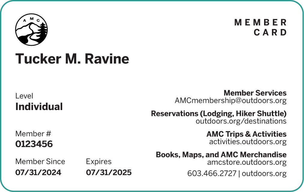 Appalachian Mountain Club Membership