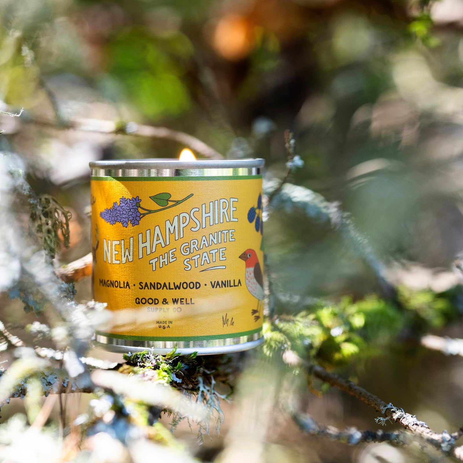 New Hampshire State Candle