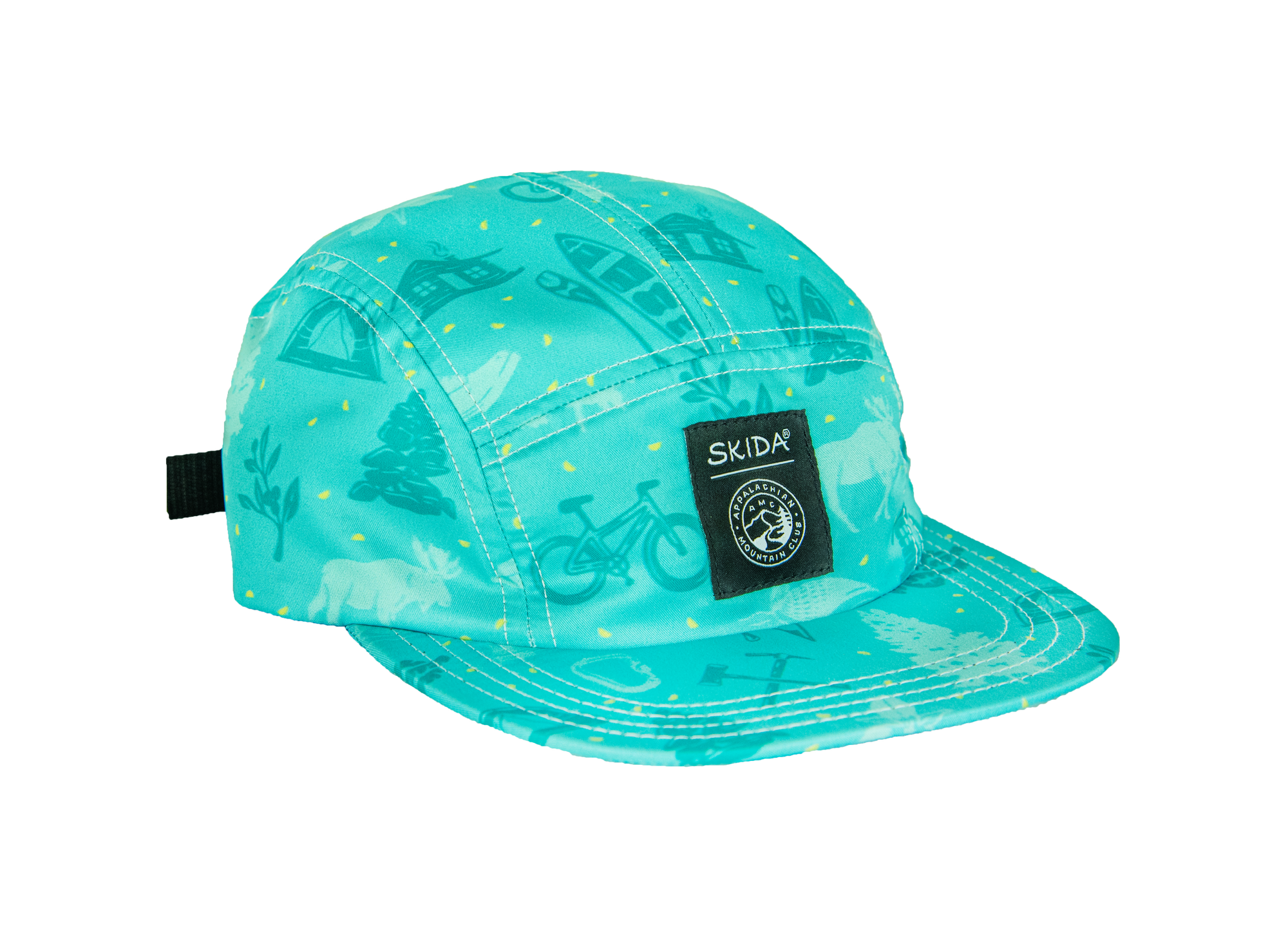AMC x Skida 5-Panel Flat Brim Hat - Teal