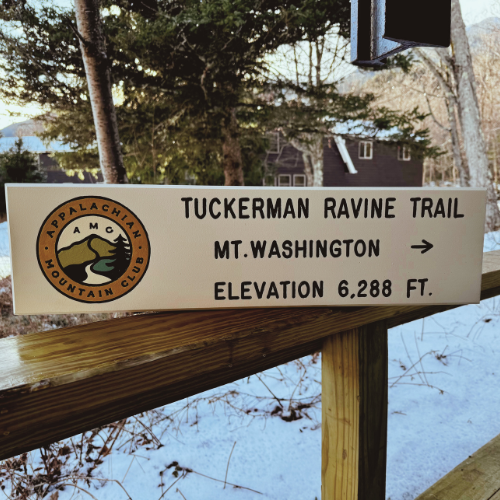 Appalachian Mountain Club Trail Sign Replica - Tuckerman Ravine Trail