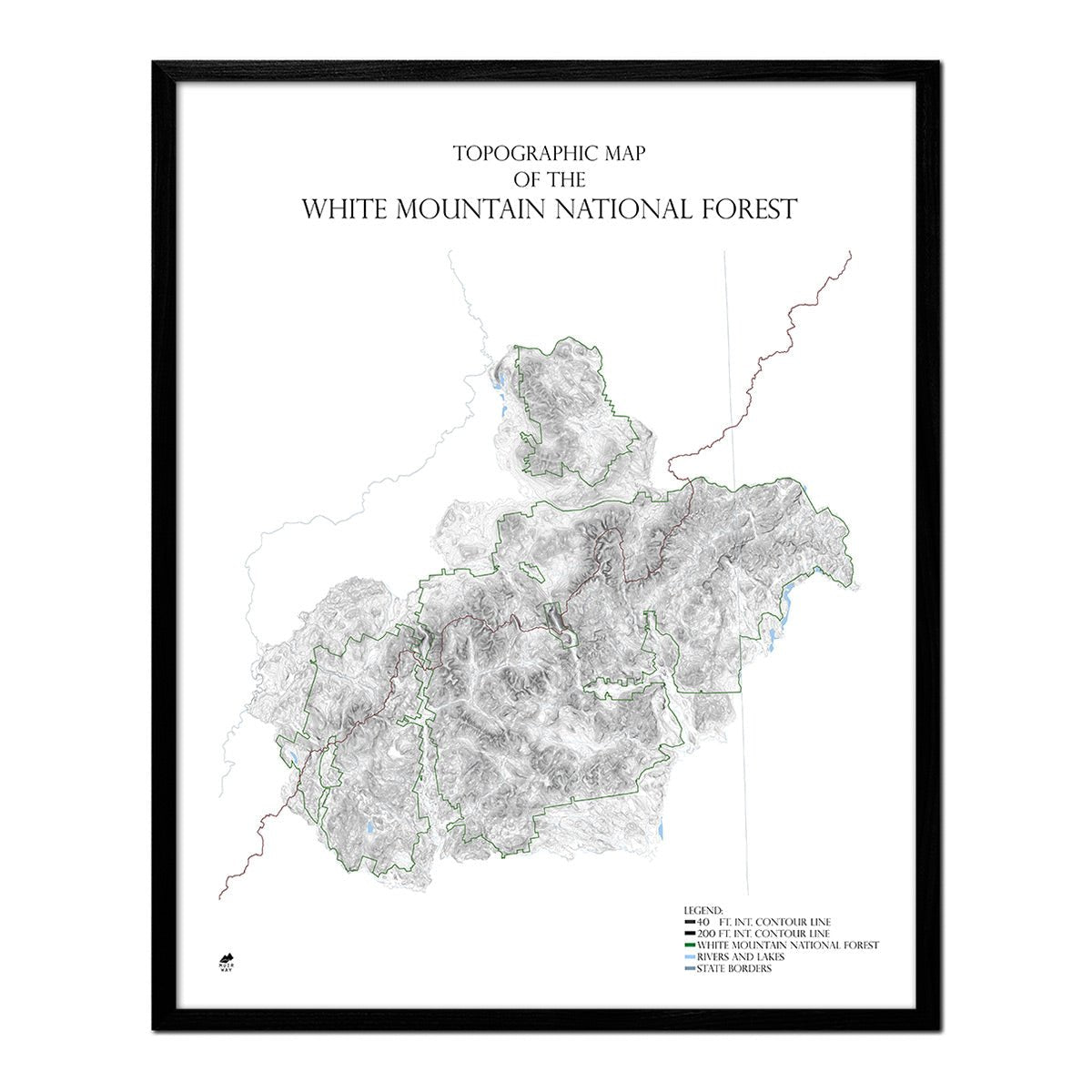 White Mountain National Forest, NH Map