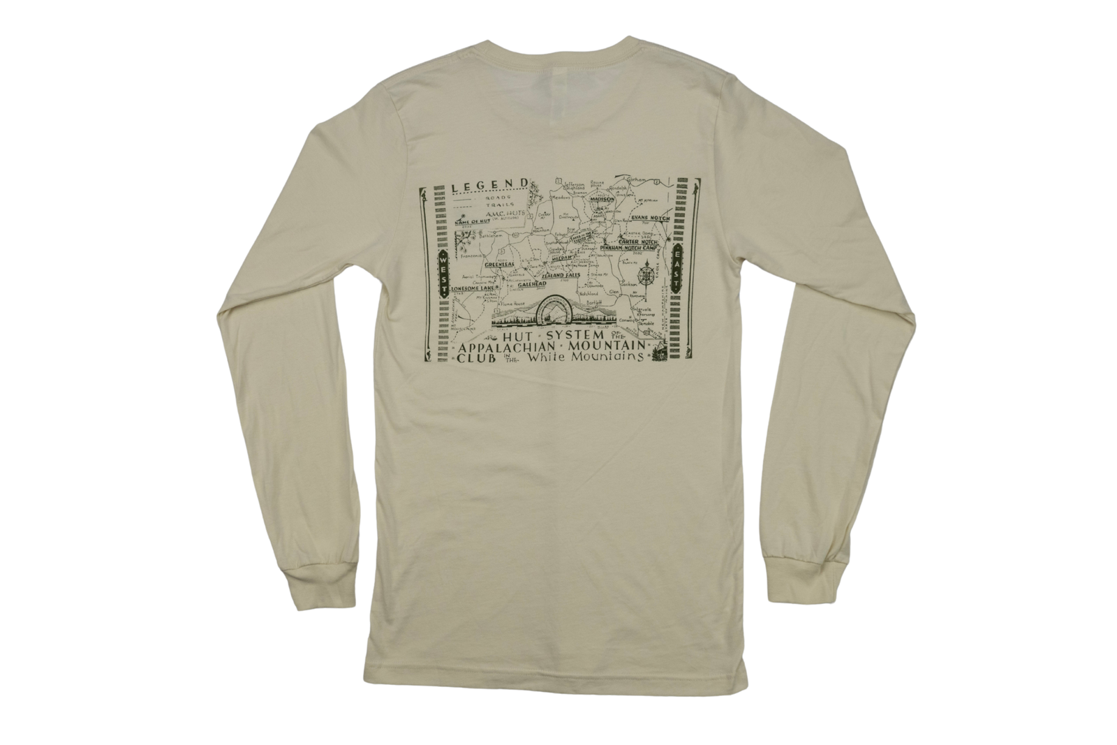 Vintage Huts Map Long-sleeve Shirt