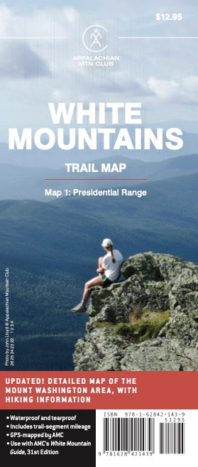 White Mountains Trail Map 1: Presidential Range (31st Edition)