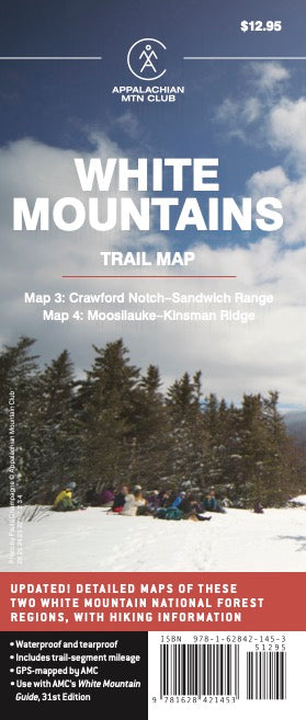 White Mountains Trail Map 3 &amp; 4: Crawford Notch–Sandwich Range and Moosilauke–Kinsman Ridge (31st Edition)