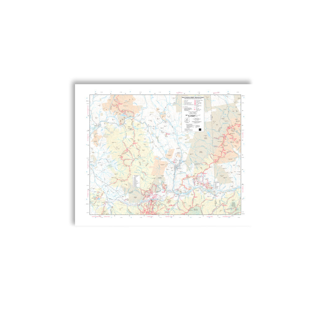 Northern White Mountain National Forest - Mahoosuc Range Map Poster