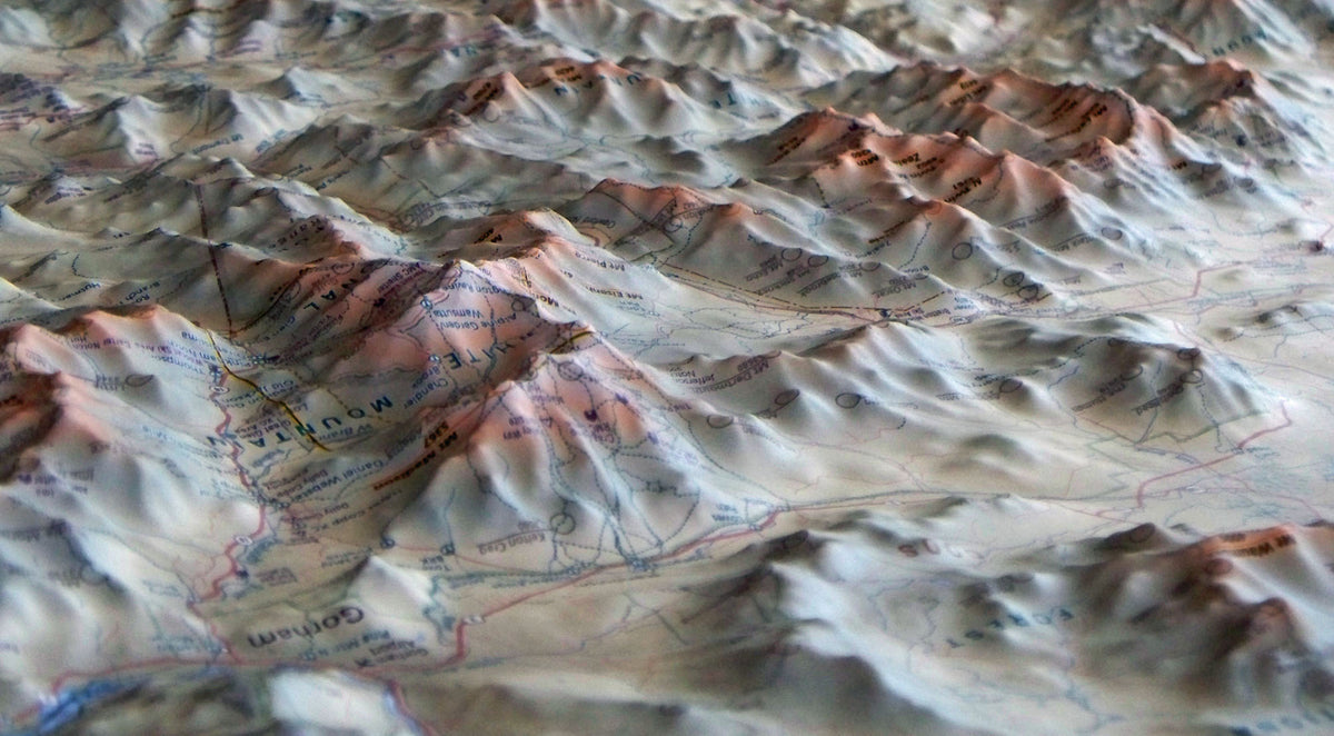 3D Wall Map of the New Hampshire 4,000-Footers - Appalachian