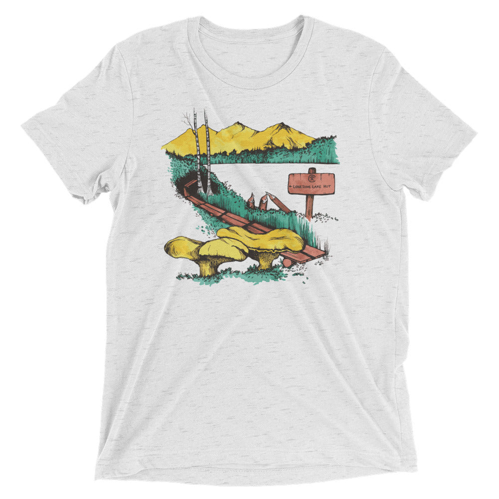 Watercolor Lonesome Lake Hut Tee